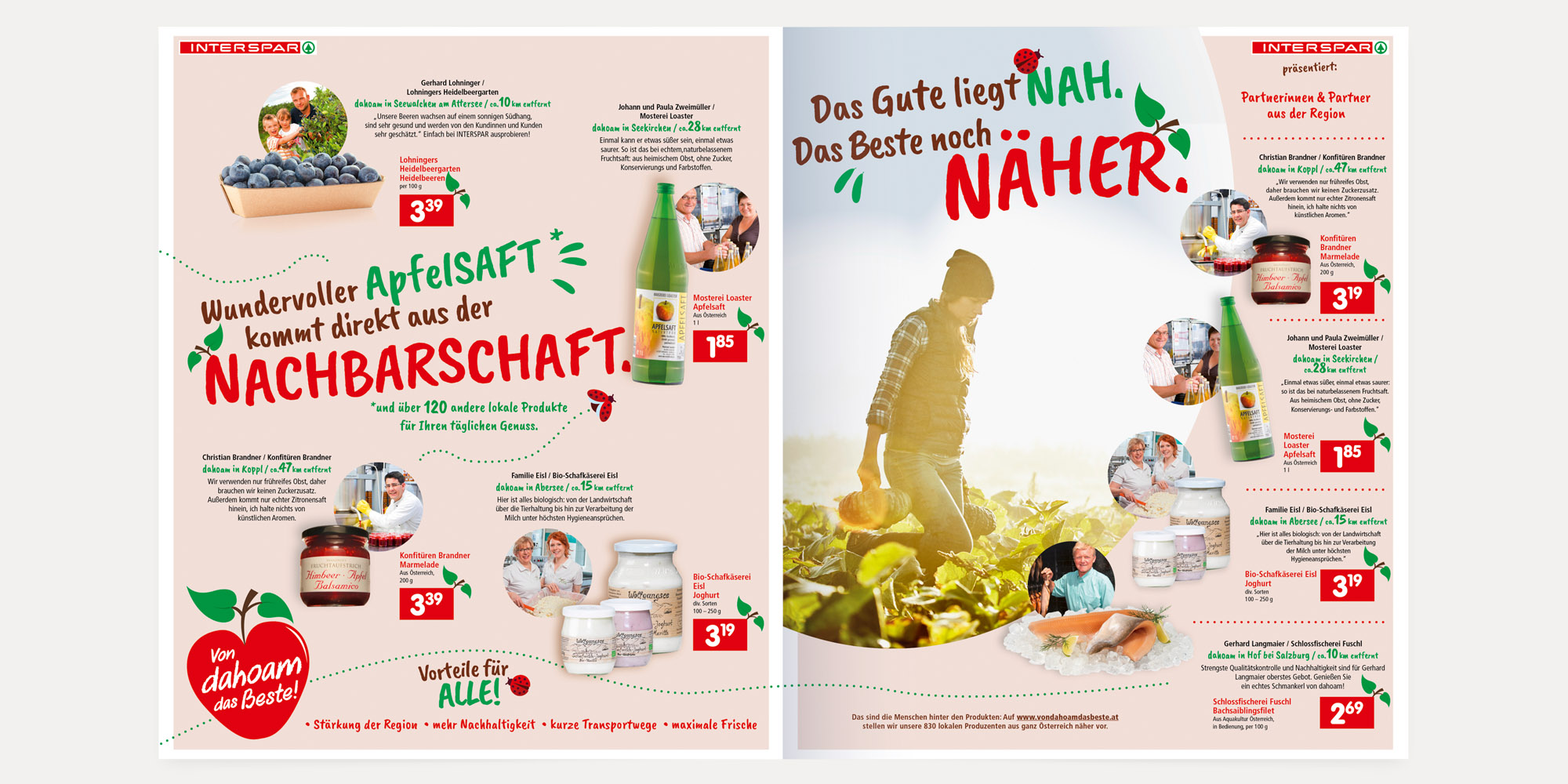 Ein Interspar Flugblatt zum Schwerpunkt Lokalität.